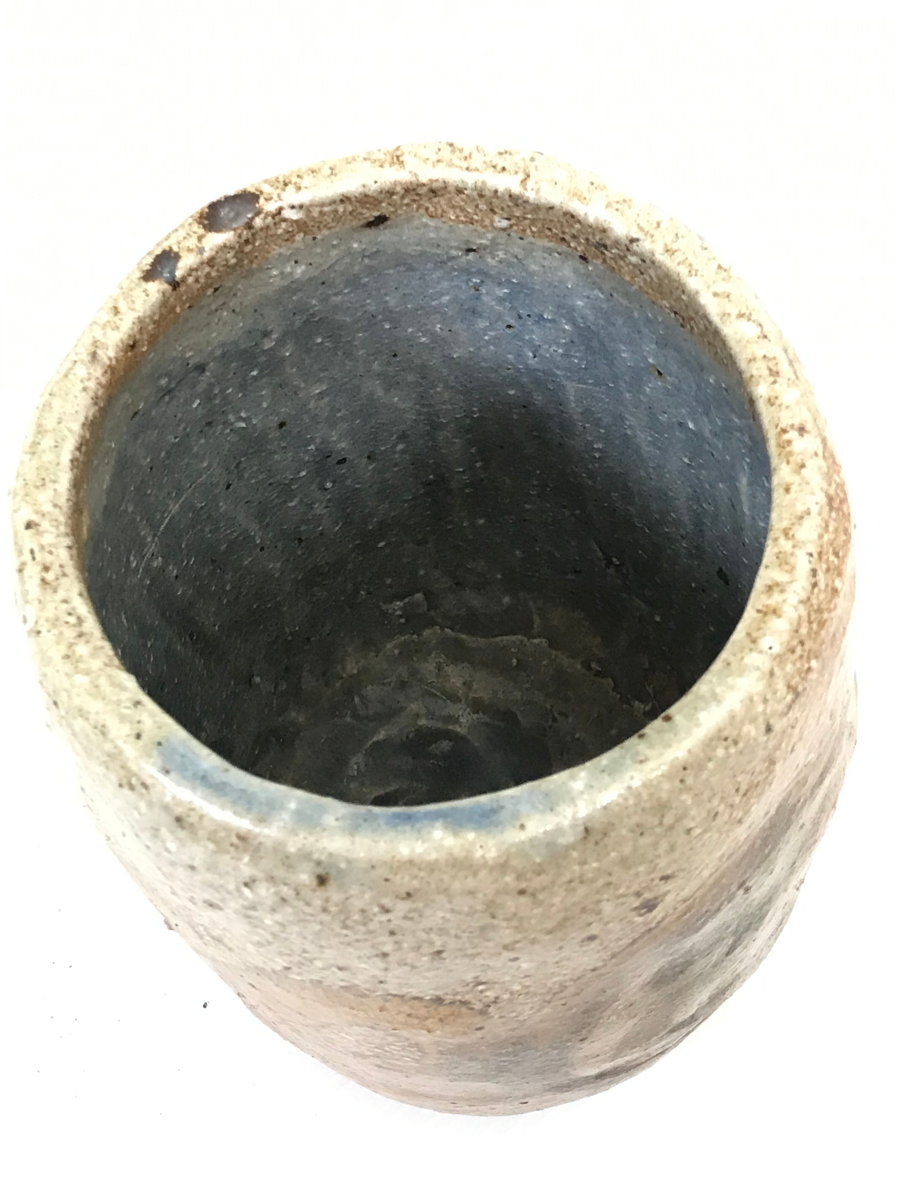 Glazed sandstone vase