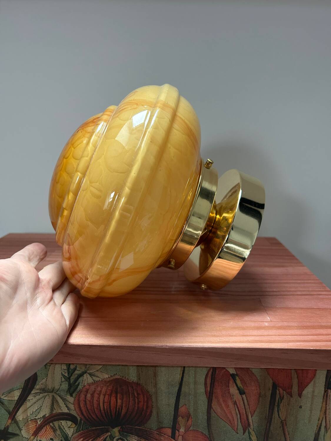 Vintage globe wall or ceiling light