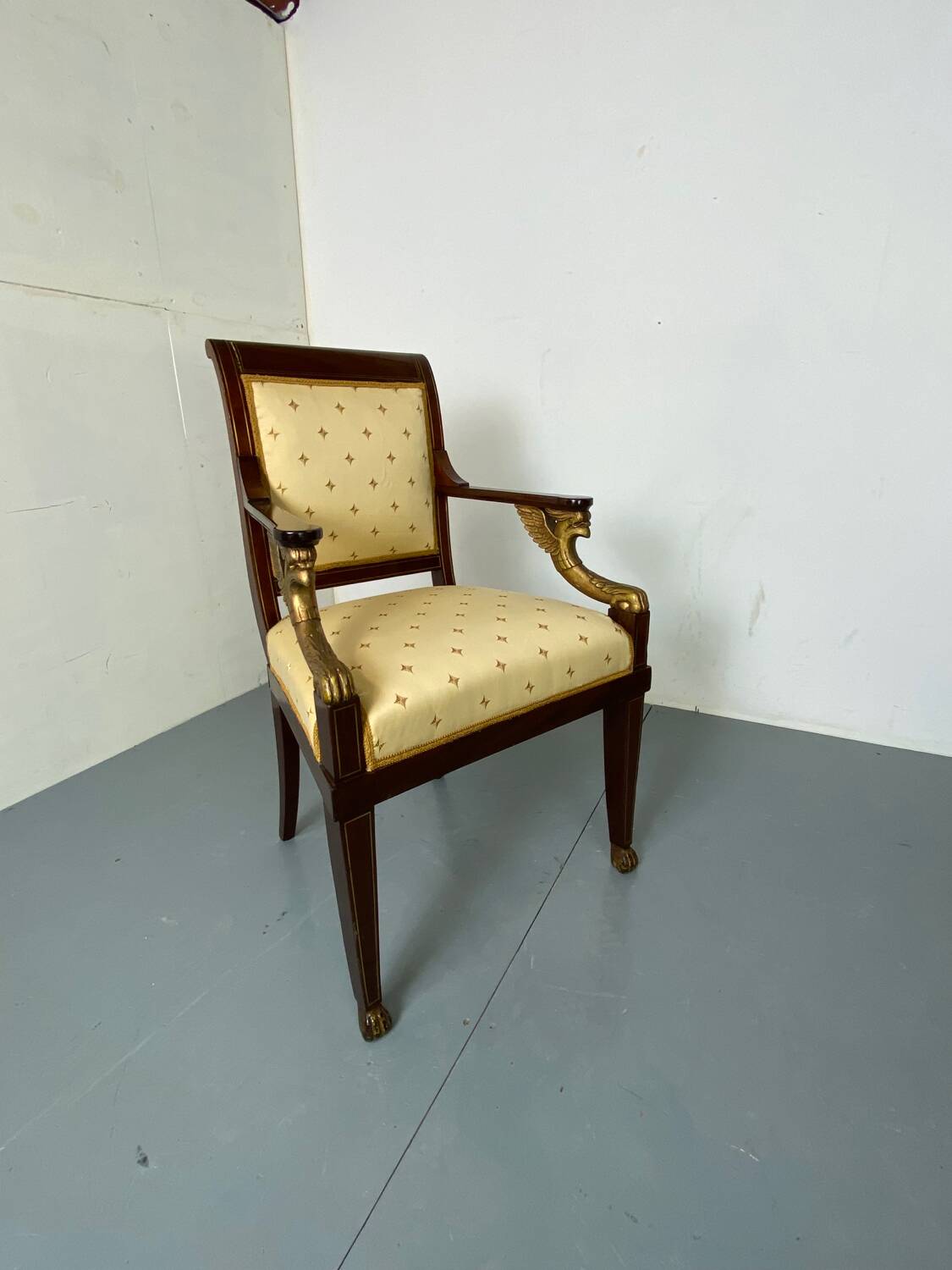 Fauteuil haut Empire français ancien