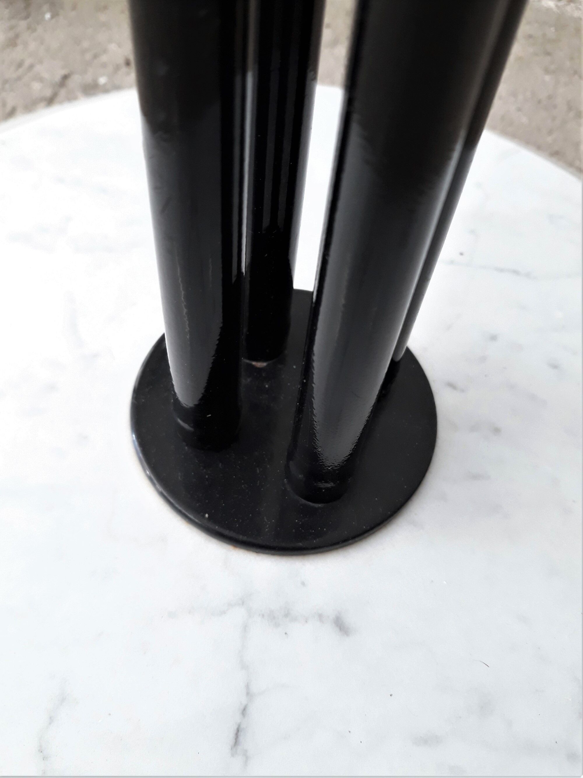 Porte-manteaux sur pied forme perroquet / Socle et patères marbre / Modern Mid-Century / Vintage 1960