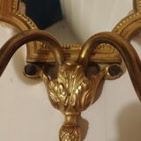 Pair of gold bronze wall lamps