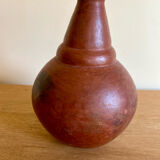 Handmade terracotta sake bottle vase