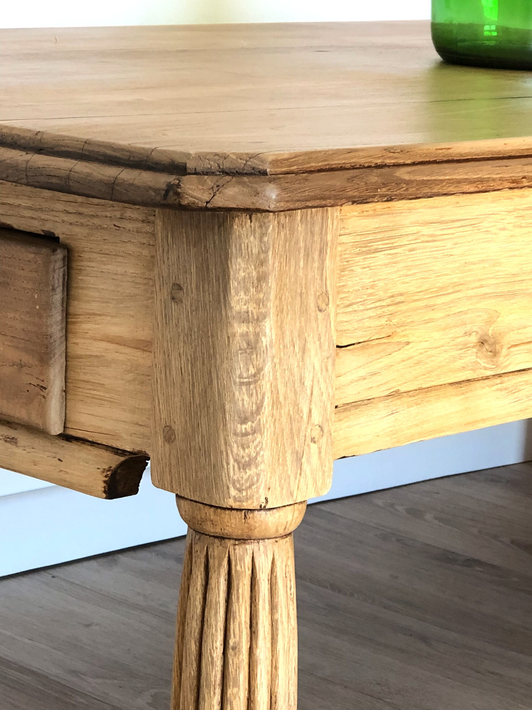 Farmhouse table, living room, solid oak