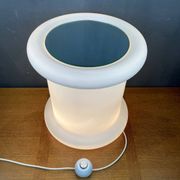 Mid-century floor lamp in white glass, Italy, 1970s.
