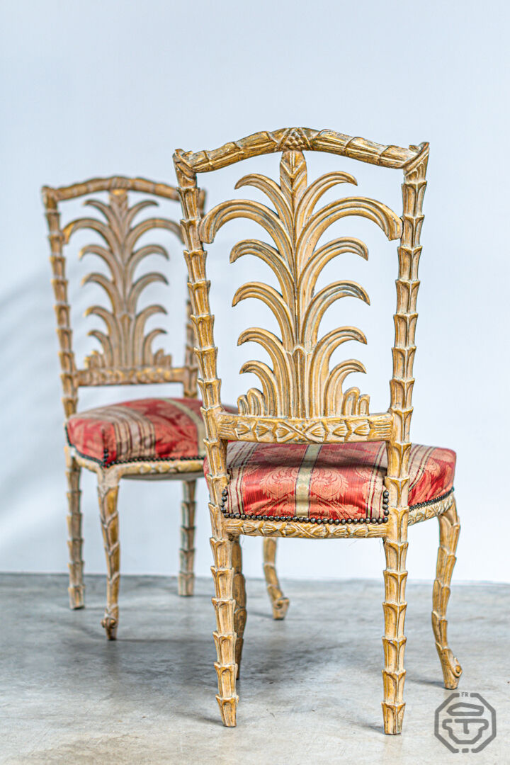 Duo de chaises palmier Rococo