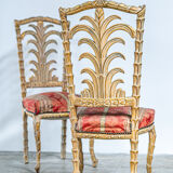 Rococo palm chair duo