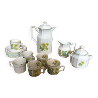 Coffee service tea vintage English porcelain 70's