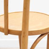 Thonet style heart bistro chair in beech