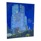 Night street contemporary school