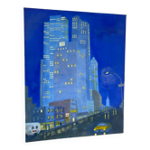 Night street contemporary school