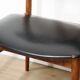 Set of 4 Scandinavian teak and leatherette chairs, 1960