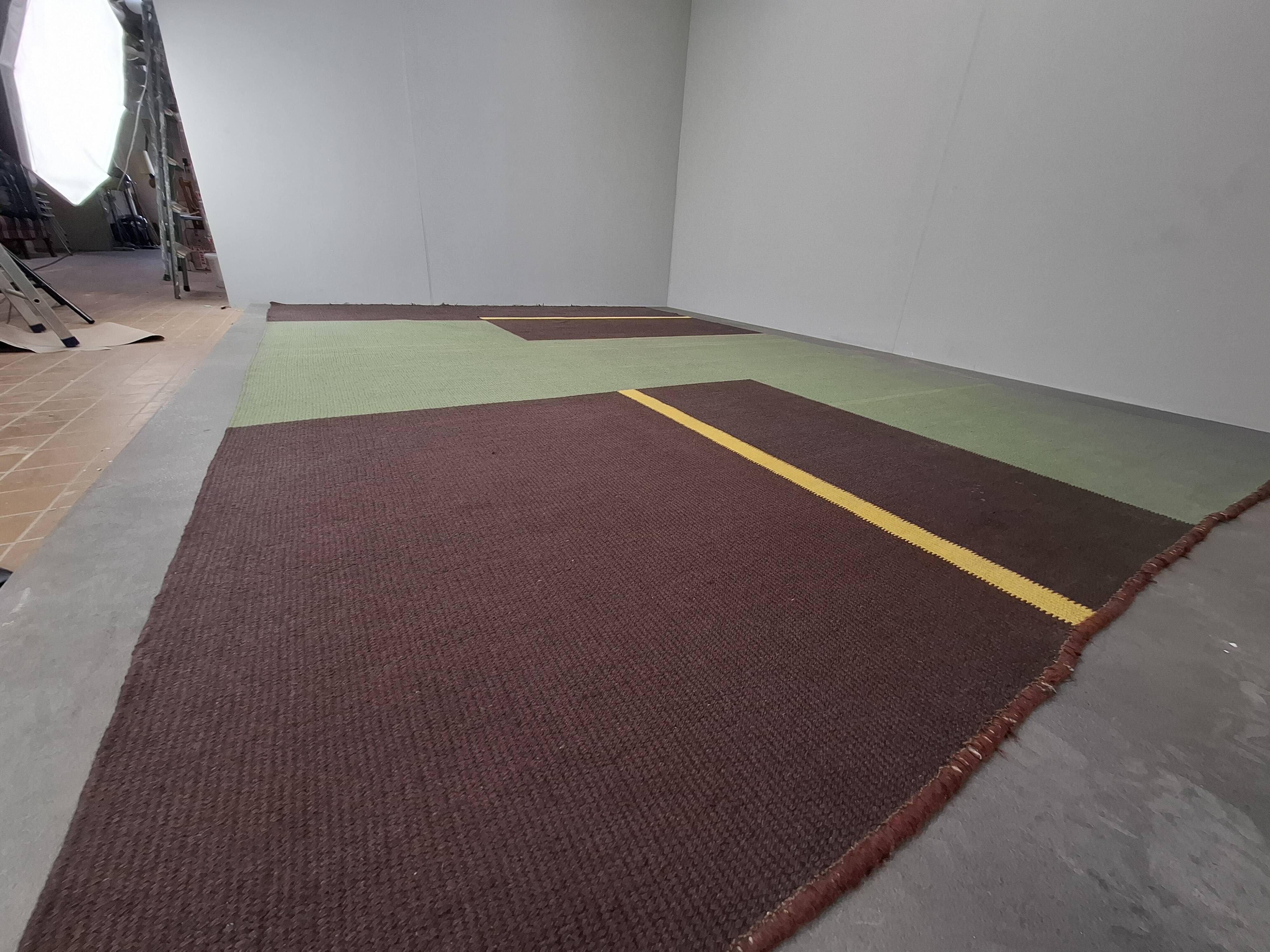 Mid-Century Modern Geometric Rug, Czechoslovakia, 1960s