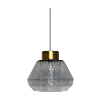 Tinted and brass glass suspension - 1960s