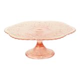 Art Deco Pink Cake Stand Standard Depression Glass 33cm