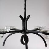 Cast Iron Brutalist Chandelier