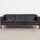 Leather sofa, Danish design, 1960s, manufacturer: Stouby