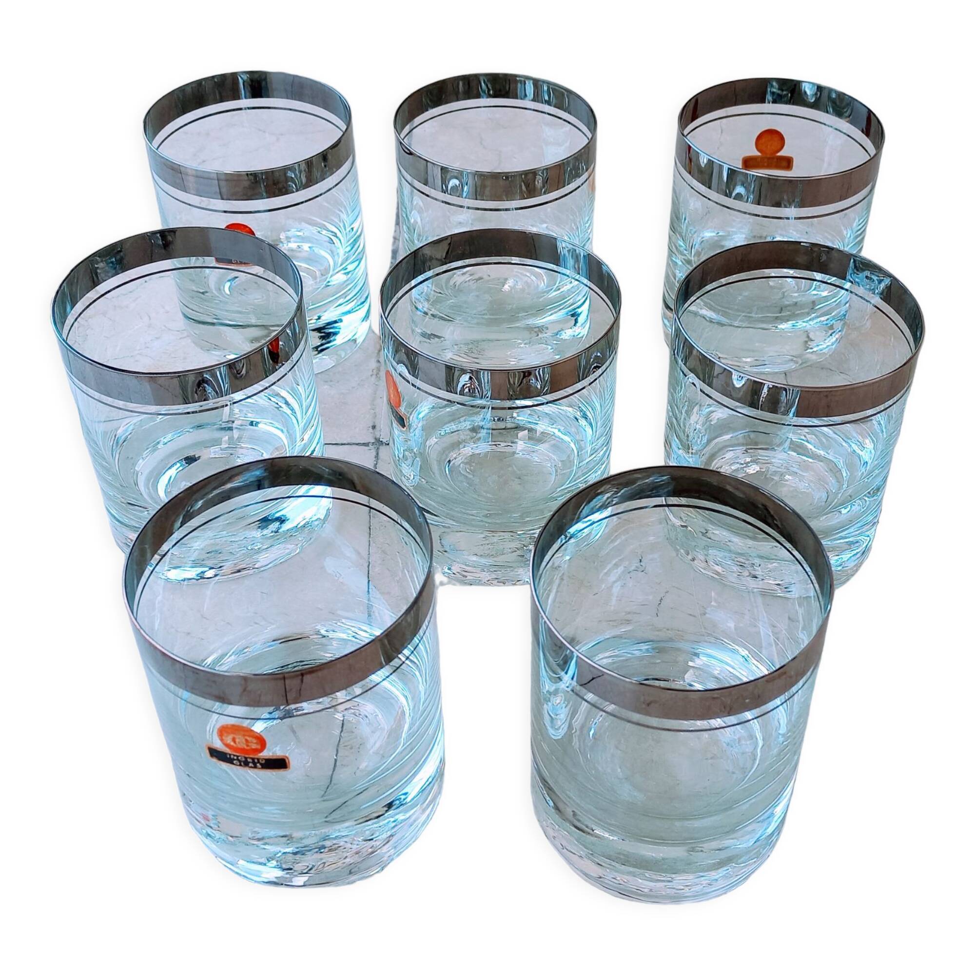 Set of 8 cristal tumblers Ingrid Glas