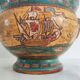 Vintage covered pot with boat décor