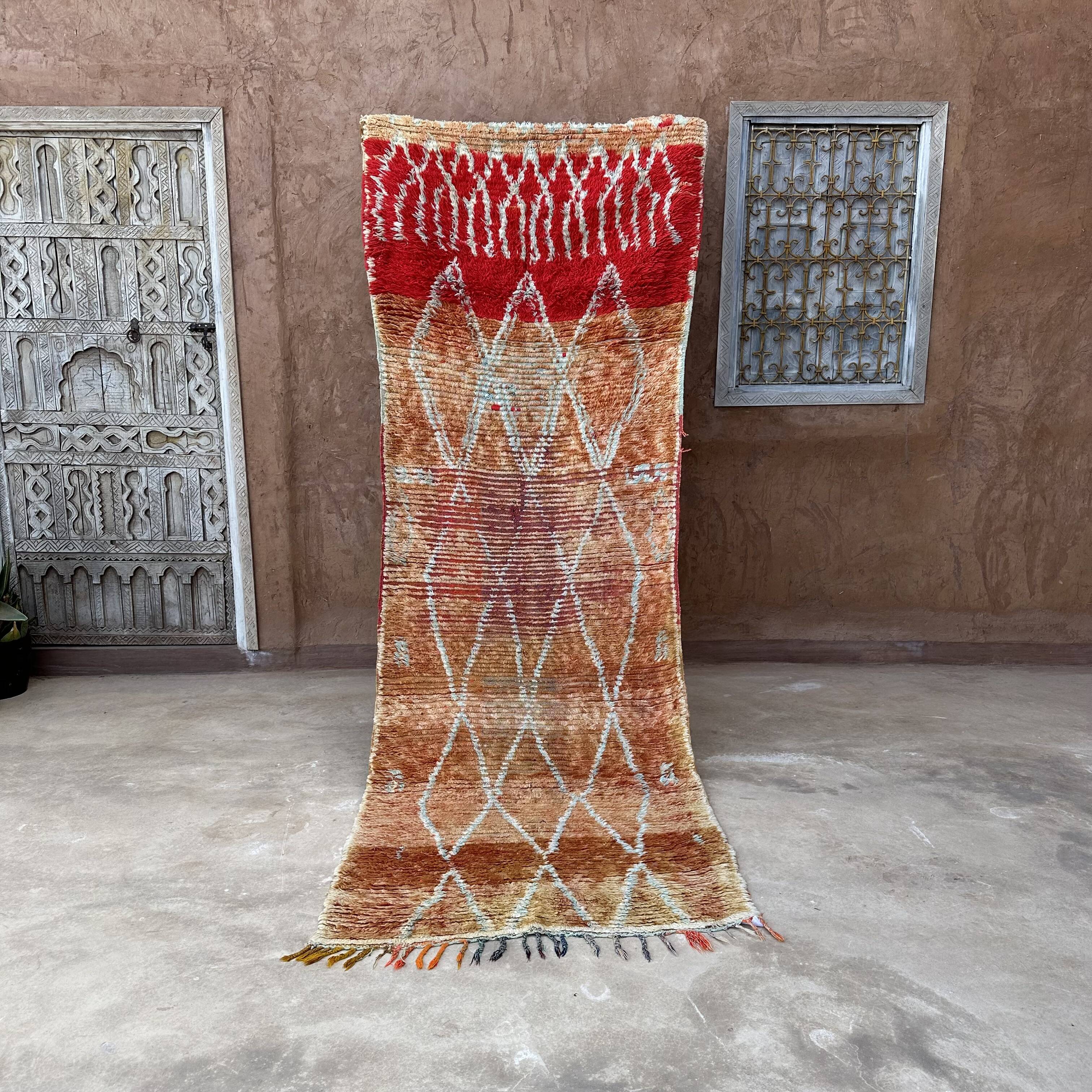 Colorful Boujad Moroccan rug - 98 x 300 cm