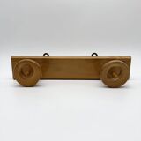 Scandinavian coat rack, light wood – 1960s