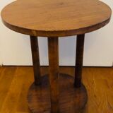Wooden pedestal table