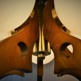 Midcentury Wood Chandelier, 1970s