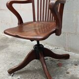 Old American office chair circa 1940 in oak