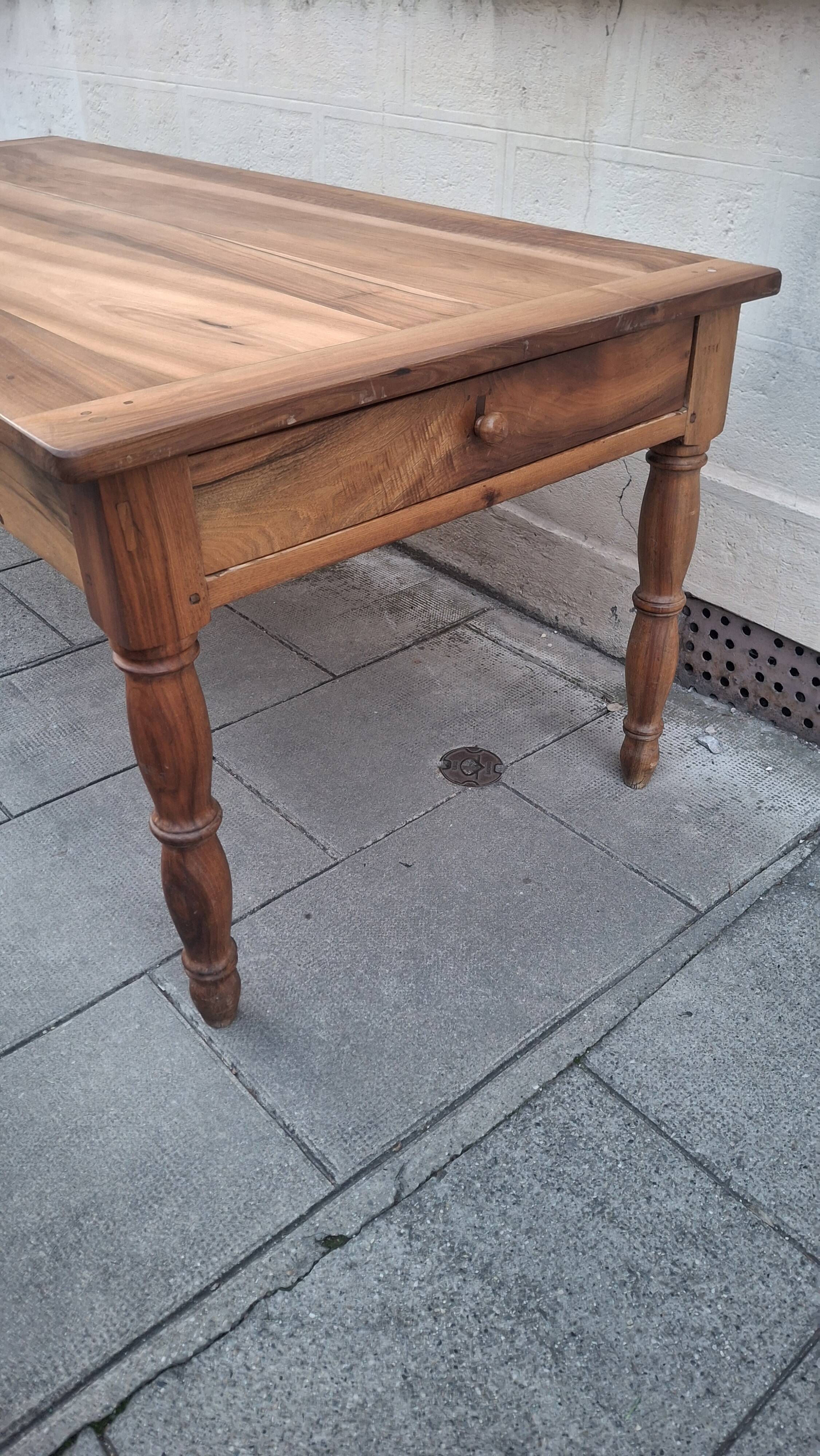 Walnut farmhouse table