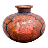 Terracotta vase, decoration of Persian figures.