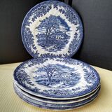5 Assiettes à dessert en porcelaine Anglaise Myott