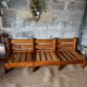 3 vintage wooden armchairs/lounges