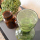 Green glass carafe