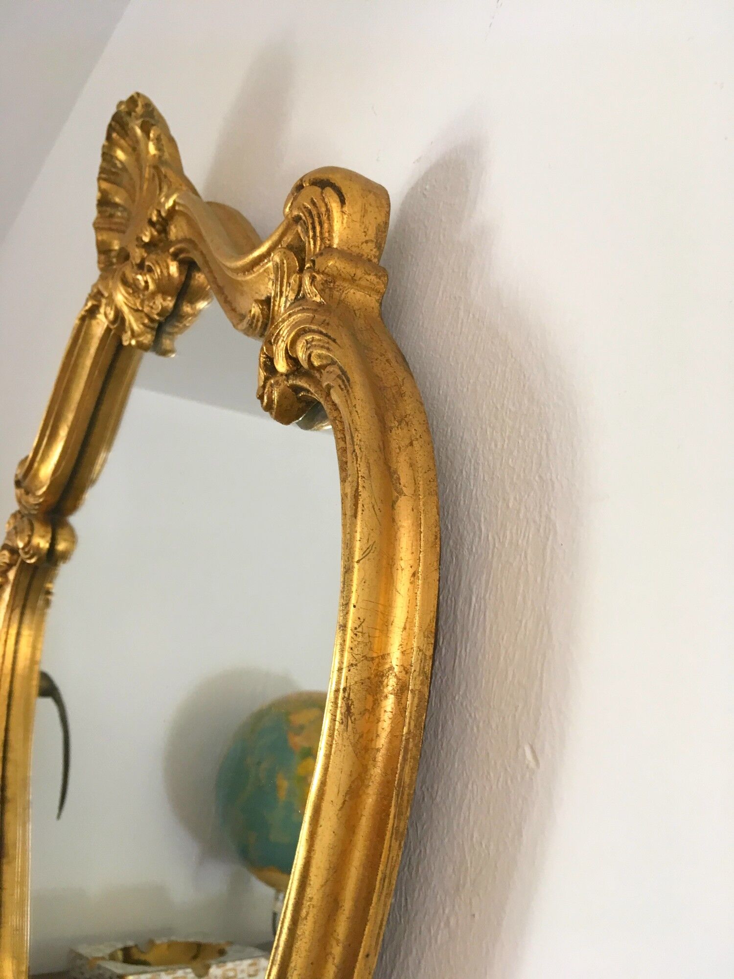 Miroir style Louis XV vintage années 50 48x77cm