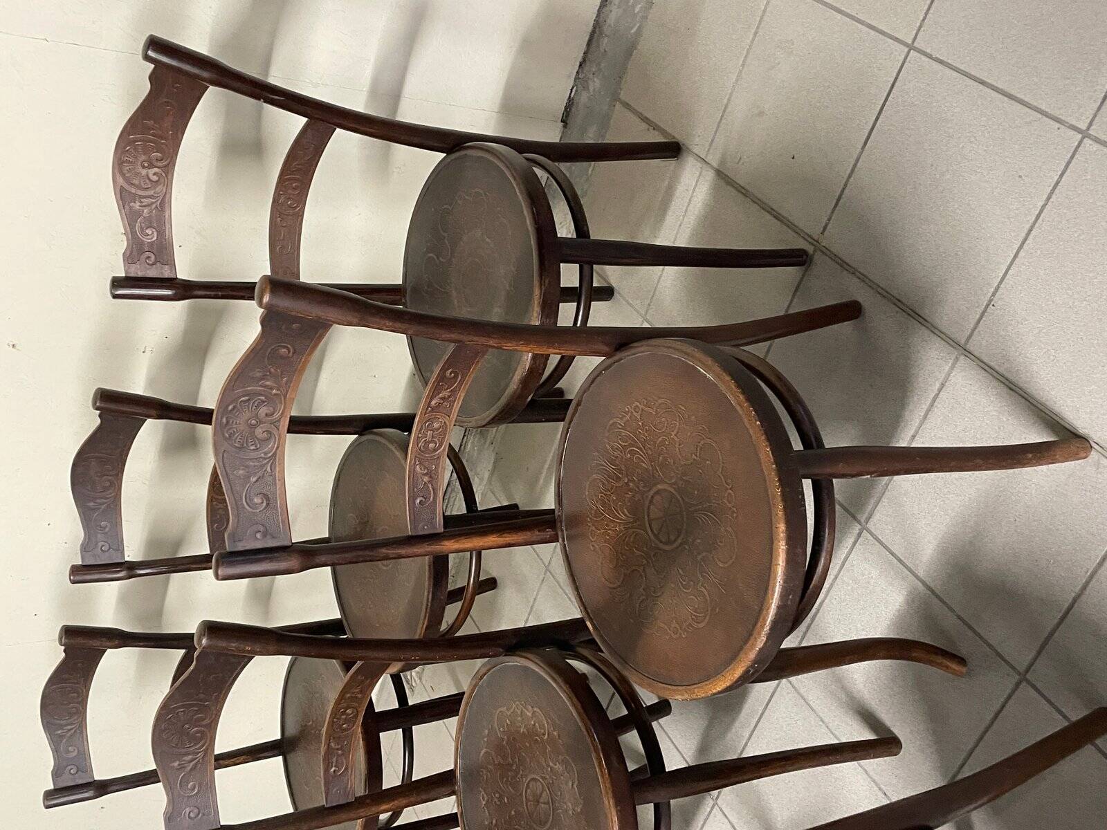 Vintage chairs by Michael Thonet for Thonet, 1930s, set of 8.