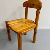 Set of 6 solid pine chairs, Scandinavian design, Reiner Daumiller