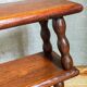 Pair of vintage solid turned wood footstools