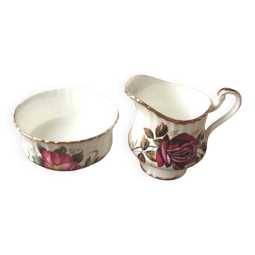 Sugar bowl and its milk jug Paragon by appointment to Her Majesty the Queen