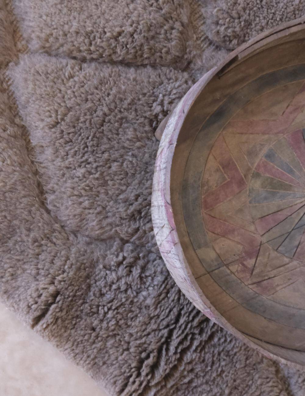 Beni Mrirt Taupe Rug - 152 x 112 cm