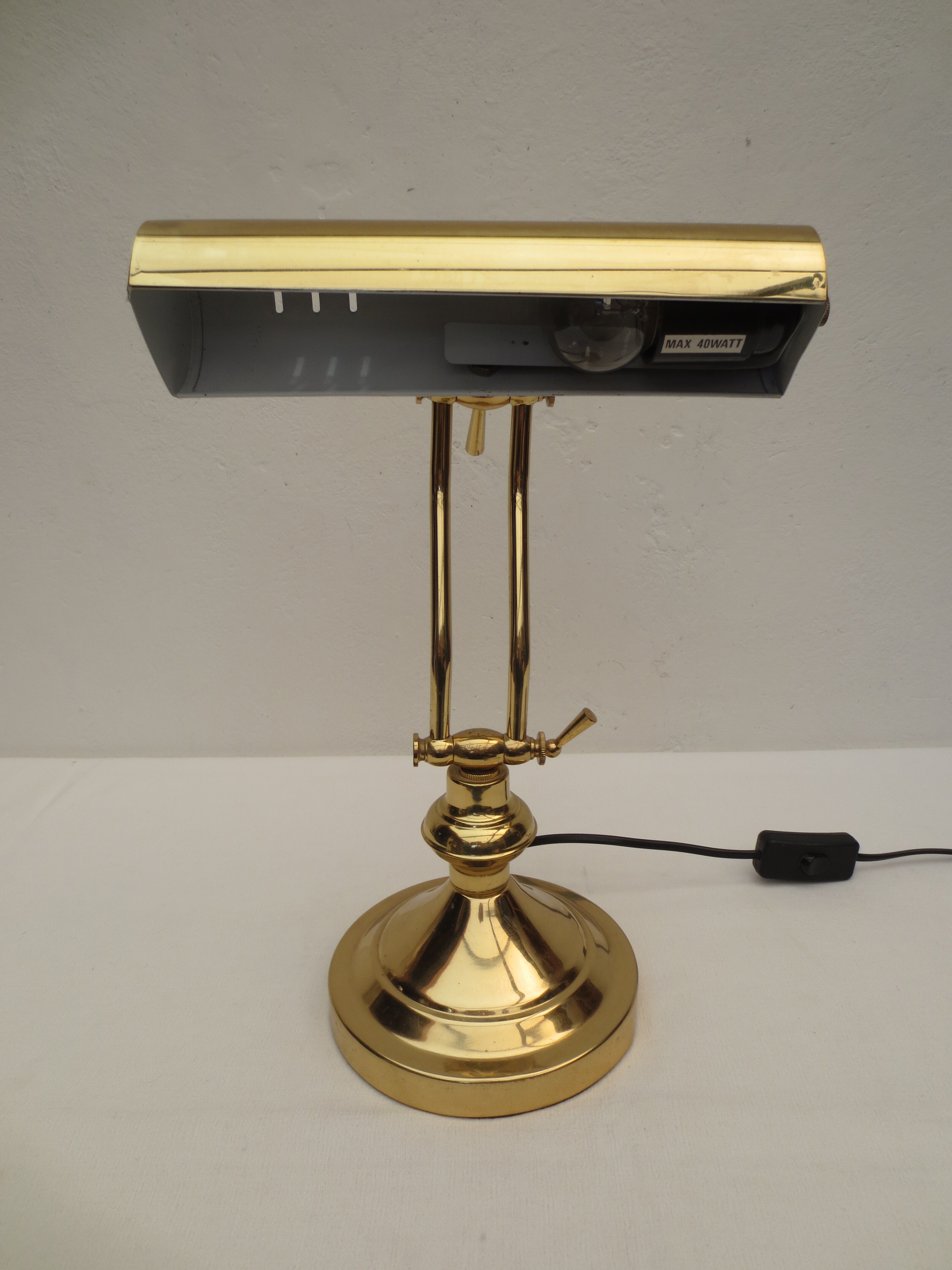 Brass desk lamp