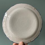 Set of 4 flat plates XIXth polka dots