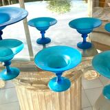 Dessert set blown glass