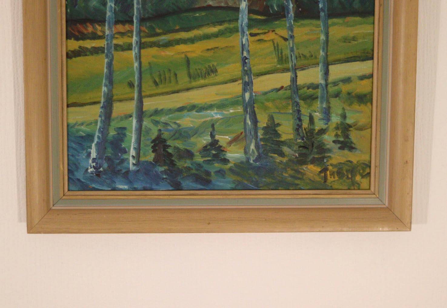 Paysage aux bouleaux par Thorp