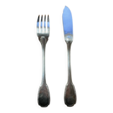 12 Christofle forks and 12 knives – Silver plated