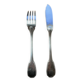 12 Christofle forks and 12 knives – Silver plated