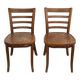 Lot de 2 chaises de bistrot vintage en bois