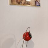 Lampe à poser vintage 1980 eyes ball red