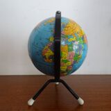 World globe sheet metal map taride cards vintage 50 60 - ø 12.5 cm