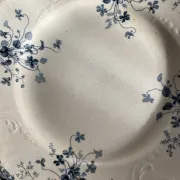 Round ironstone dishes E. Bourgeois Large deposit decorated with violets