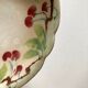 Plate mounted compotier with fruit iron earth with cherry decoration 1930