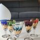 Lot 5 Glasses Digestif/Liqueur. Flamed decoration. Murano 1950